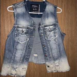 Silver Jeans Vest SizeXL